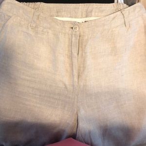 Linen crop pants